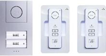 M-e modern-electronics 41055 DECT-Türsprechanlage Set 2 Familienhaus Aufputz weiß silber