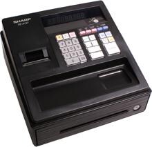 Sharp XE-A137X-BK Registrierkasse Kasse Verkauf Hubtastatur SD-Schnittstelle 3 Banknoten- und 6 Münzfächer schwarz