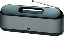 AEG SR 4842 Bluetooth Lautsprecher AUX FM Radio Freisprechfunktion USB schwarz grau